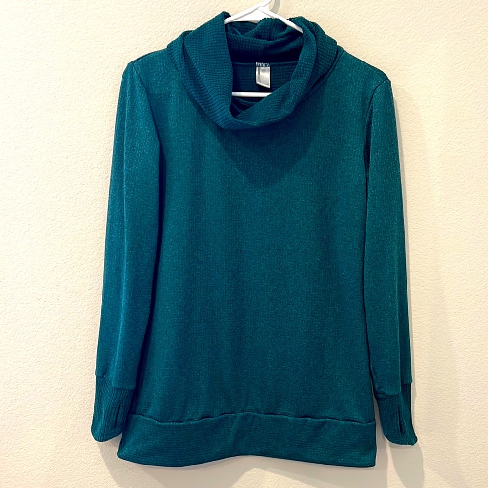 Mondetta Womens Athletic Cowl Neck Long Sleeve | Medium‎